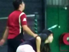 Chinese Young Teen At A Badminton Court Non Nude